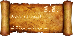 Bajári Bazil névjegykártya